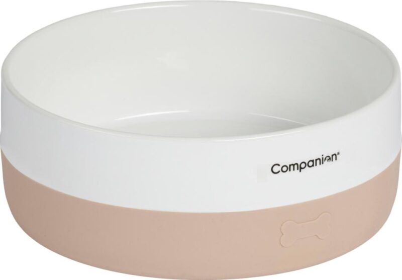 Keramikkskål med silikonbunn Beige